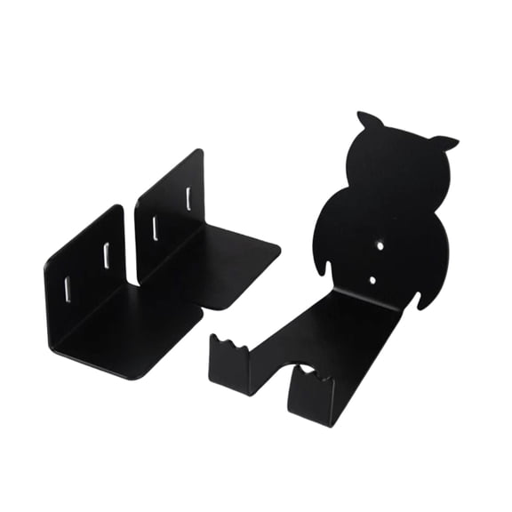 ETHZZLE 1Set Owl Shaped Aluminum Alloy Bike Rack Black Wall Storage Hanger for Easy Folding
