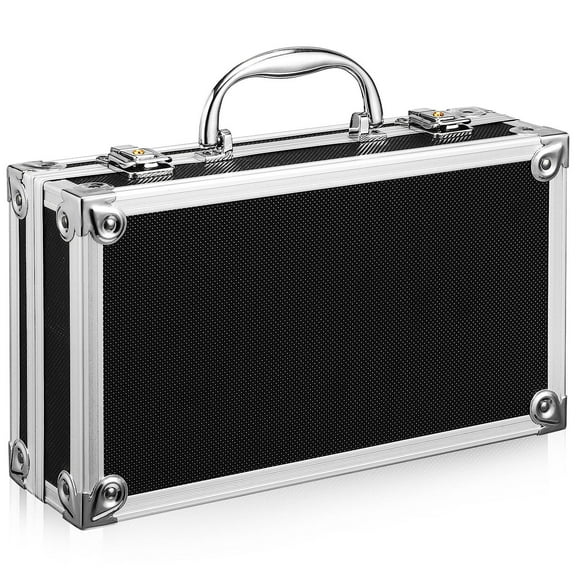 ETHZZLE Aluminum Alloy Tool Storage Box with Lock Foam Padding Portable Case for Equipment