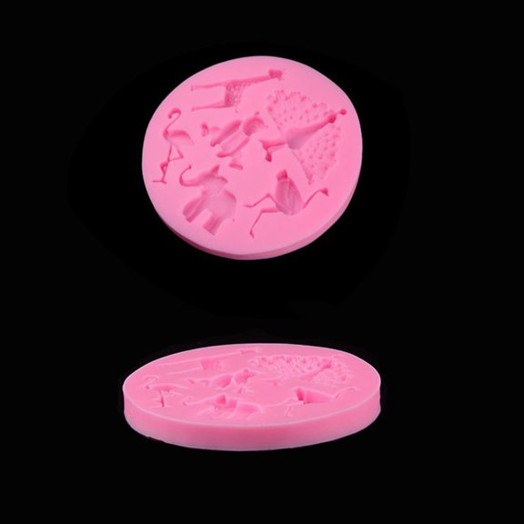 ETHZZLE Animal Shape Silicone Fondant Baking Mold for Chocolate Candy and Cake Decor