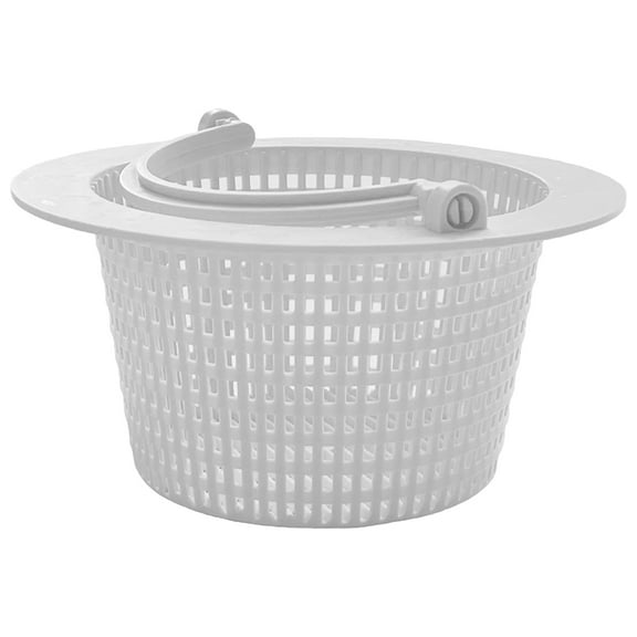 ETHZZLE Anti Clogging Swimming Pool Pump Basket White Plastic Filter for Hair Leaves and Debris