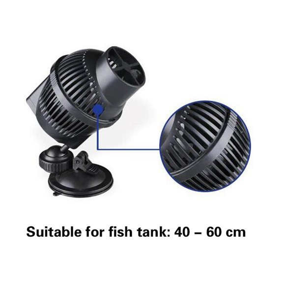 ETHZZLE Wave Maker Pump for Aquarium and Garden Use with 360 Degree Rotatable Head Black