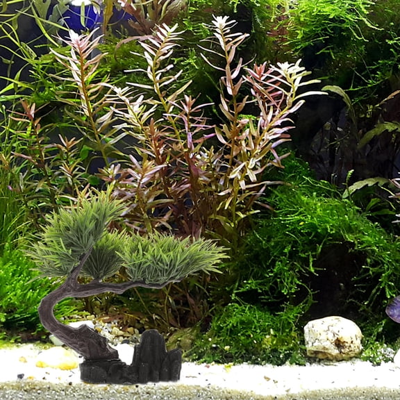 ETHZZLE Lifelike Fish Tank Plants Aquarium Decor Artificial Green Aquatic Accessories