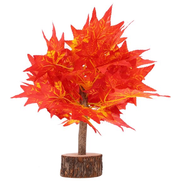 ETHZZLE Fake Maple Tree For Indoor Decorative Wood Bonsai For Family 1Pcs