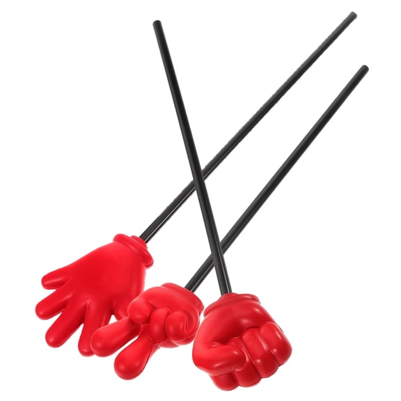 ETHZZLE 3Pcs Assorted Color Teacher Pointer Sticks Rock Paper Scissors Game Props for Events