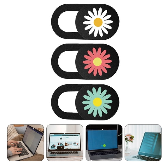 ETHZZLE 3Pcs Web Camera Cover Slider Privacy Protect Cover Compatible with Laptops Tablets Assorted