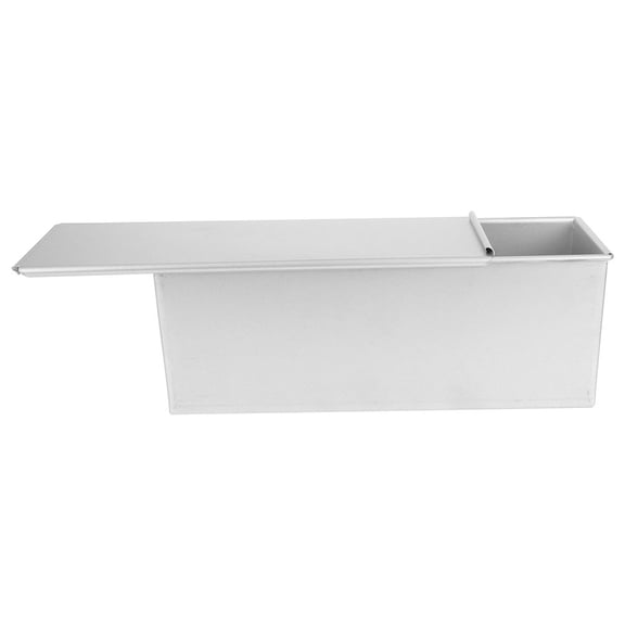 ETHZZLE Nonstick Silver Loaf Pan with Slide Cover for Easy Baking Toast and Bread