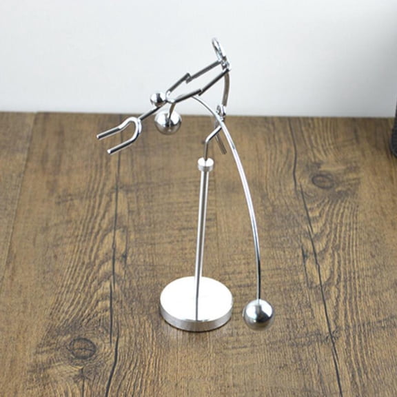 ETHZZLE Physics Home Decor Tumbler Balance Ball Ornament Silver 1Pack