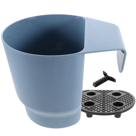 ETHZZLE Hanging Planter for Balcony Sky-Blue Plastic 1Pack