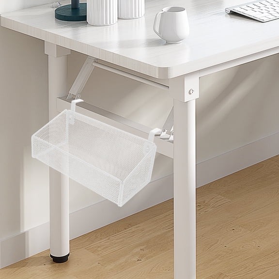 ETHZZLE Functional White Bedside Storage Basket for Bunk Bed and Home Organization