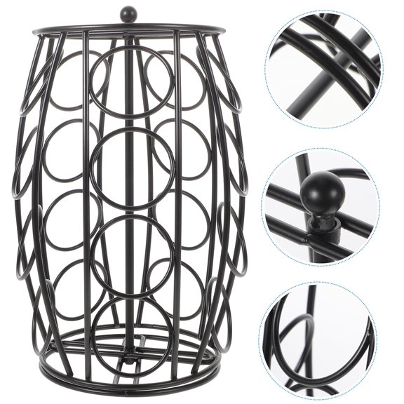 ETHZZLE Black Coffee Pod Organizer Storage Rack for Coffee Station Home and Cafe Use