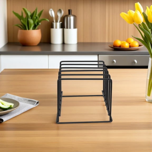 ETHZZLE Heavy Duty Bakeware Organizer and Pot Cover Holder for Kitchen Countertop Storage