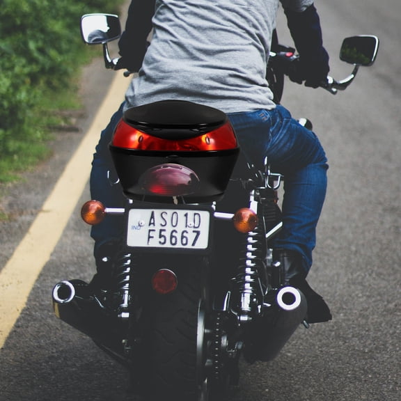 ETHZZLE Black Motorcycle Tail Trunk Box Heat Resistant Strong Anti Pressure Scooter Storage Case