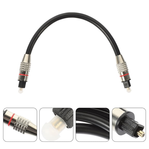 ETHZZLE Black Digital Optical Audio Cable for Car Use, Scratch-Resistant Design with Signal Transmission