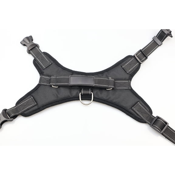 ETHZZLE Black Dog Harness Oxford Cloth Quick-Release Buckle for Comfort
