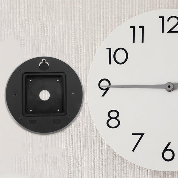 ETHZZLE Universal Black ABS Clock Back Panel Replacement for Wall Clock Mechanism Repair and Projects