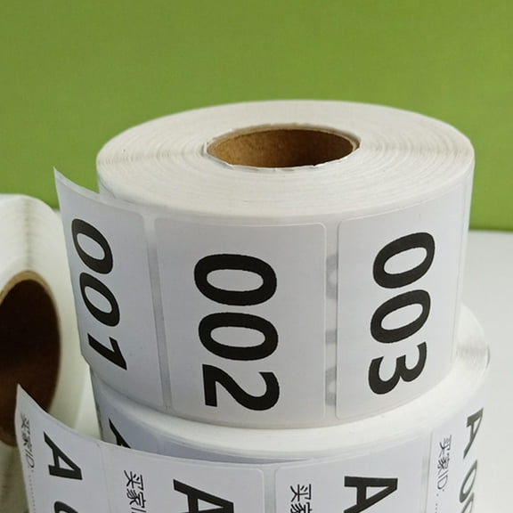 ETHZZLE Simple Design Black Round Number Labels for Inventory Decoration