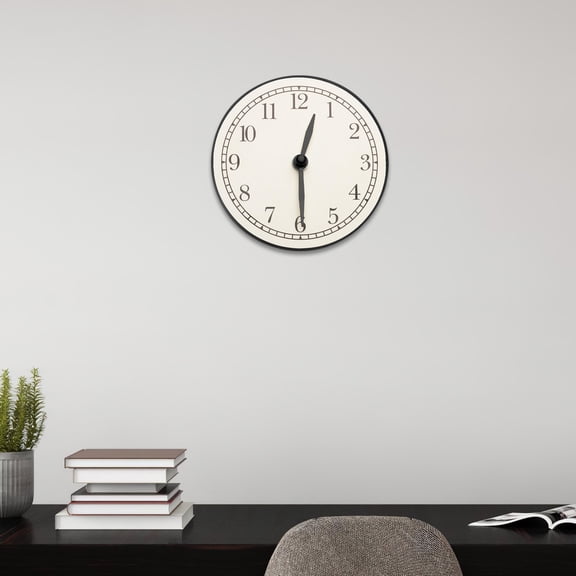 ETHZZLE Lightweight Black Plastic Clock Border with Scratch Resistant Trim for Home Decor