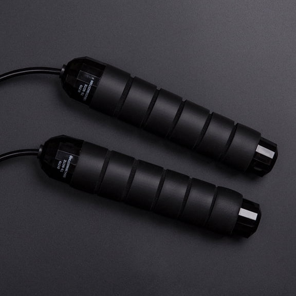 ETHZZLE Black Weighted Jump Rope for MMA Training, Double Under Exercises, Cardio Fitness & Bodybuilding Workouts