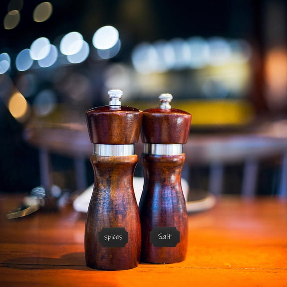 ETHZZLE Black Writable Label Stickers with Self-Adhesive Design for Kitchen Bottle and Seasoning Jar