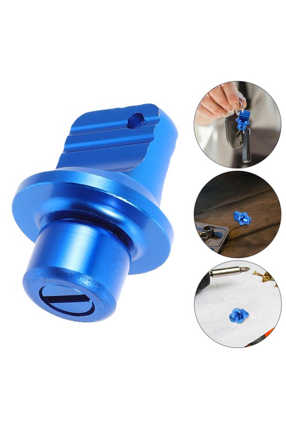 Blue Aluminum Key Head for Motorcycle Replacement with Multifunctional Keychain Design