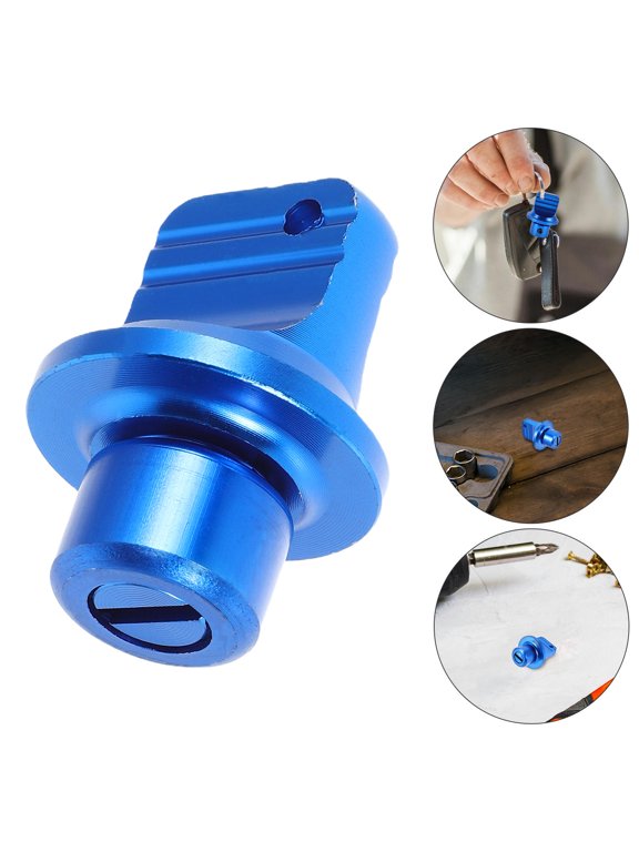 Blue Aluminum Key Head for Motorcycle Replacement with Multifunctional Keychain Design