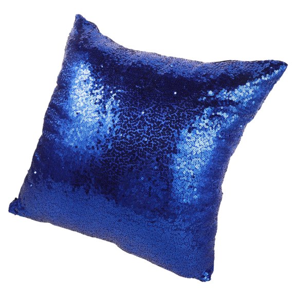 ETHZZLE Blue Glitter Sequin Throw Pillow Cover, Reversible Decorative