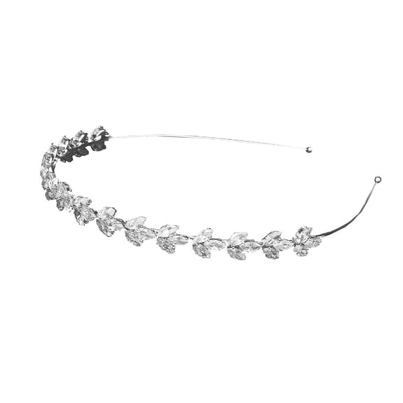 ETHZZLE Rhinestone Headpiece for Girls Hair Band Alloy Silver 1Pcs