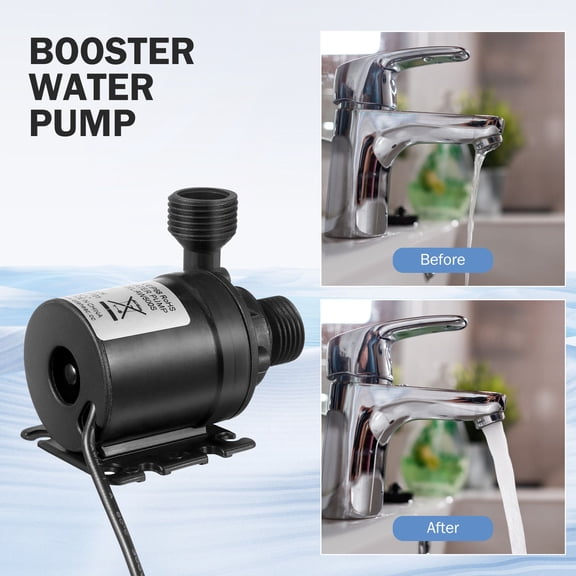 ETHZZLE Brushless Submersible Water Pump Black for Fountain Pond Solar Powered Circulation and Irrigation