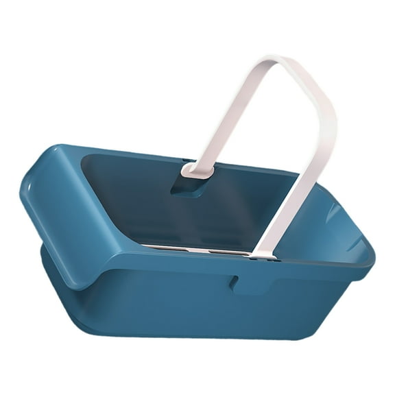 ETHZZLE Portable Rectangular Cleaning Bucket with Handle for Flat Mop Compatible Floors
