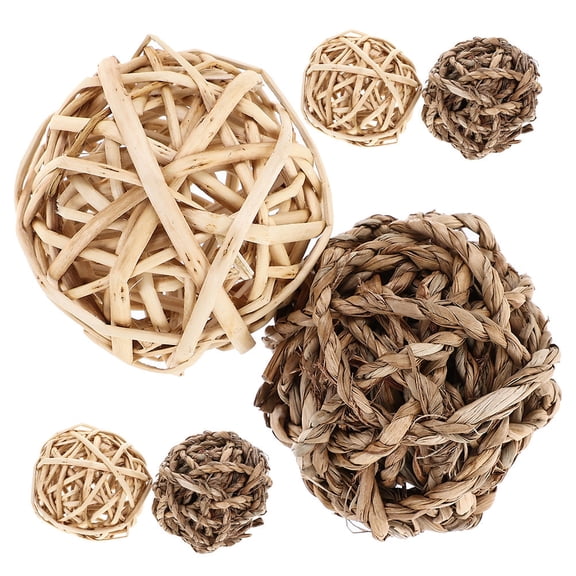 ETHZZLE Bunny Chews 6Pcs Multi Grass Balls for Pet