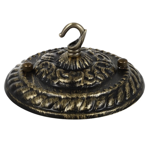 ETHZZLE Vintage Coffee Chandelier Canopy Ceiling Plate Iron Steel Zinc Alloy Cover