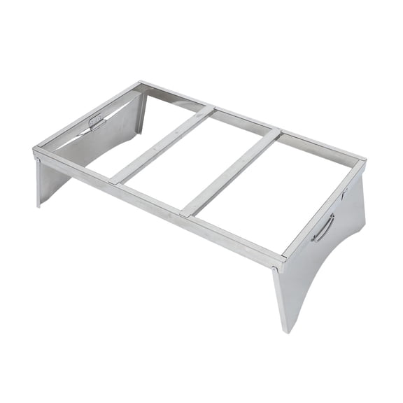 ETHZZLE Chafing Dish Organizer Shelf Stainless Steel Folding Rack Rectangle Catering Pan Stand Holder For Hotel Steam Table Serving Tray Dish Weddings Birthday