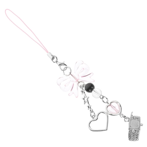 ETHZZLE Charm For Phone Bowknot Phone Charm Aesthetic Decoration Pink 1Set