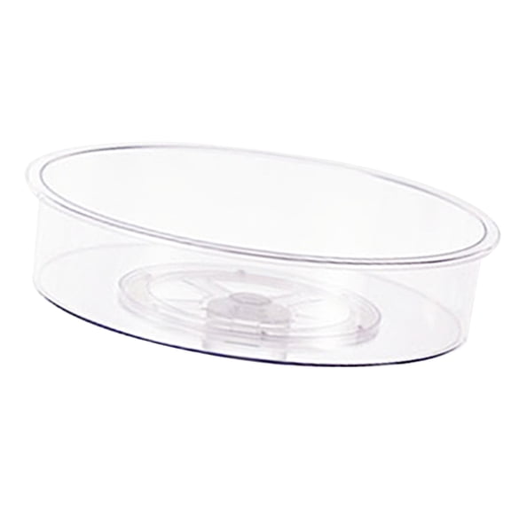 ETHZZLE Transparent Plastic Turntable Organizer for Kitchen Countertop and Spice Holder