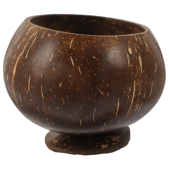 ETHZZLE Coffee Color Coconut Shell Bowl Lightweight Easy to Clean Rustic Texture for Home Use