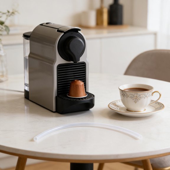 ETHZZLE Food Grade White Steam Pipe Inner Sleeve for Espresso Coffee Machines, Replacement Tube Accessory