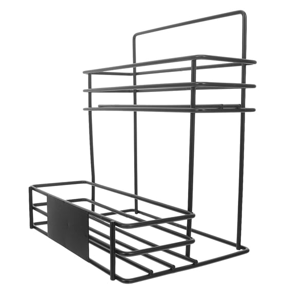 ETHZZLE Home Coffee Syrup Rack Organizer with Sturdy Metal Shelves for Condiment and Seasoning Bottles