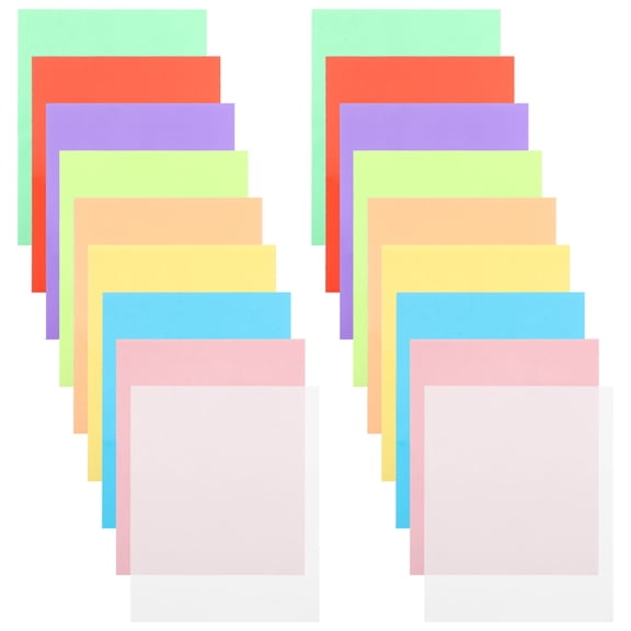 ETHZZLE Assorted Color Transparent Cellophane Sheets for Decor Durable PVC Craft Material