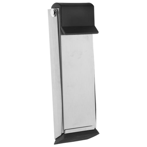 ETHZZLE Plated Silver Stainless Steel Kick Down Door Stop with Foldable Design for Stable Home Door Hold Open
