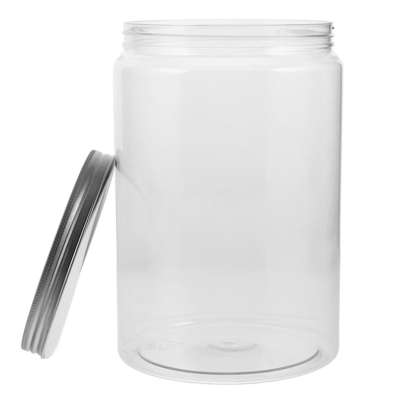 ETHZZLE Plastic Clear Jar with Lid Dustproof Organizer for Dolls Compact Storage and Display