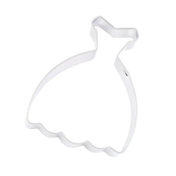 ETHZZLE Stainless Steel Skirt Shape Cookie Mold Easy to Cut Neatly for Birthday Anniversary Cake