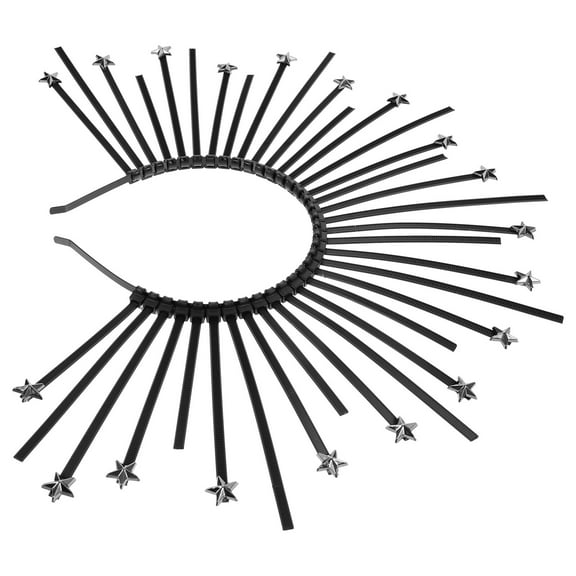 ETHZZLE Crown Headband for Lady Goddess Crown Black Plastic 1Pcs and Simple Appearance