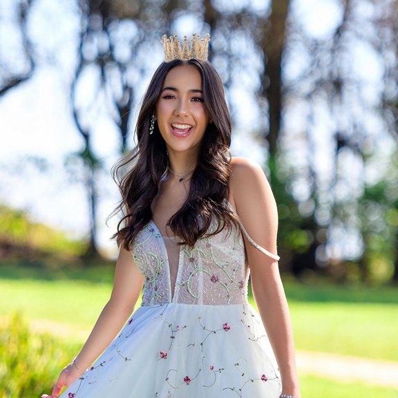 ETHZZLE Elegant Golden Crystal Rhinestone Headpiece for Bride Party and Wedding