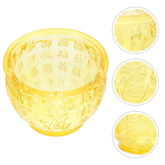 ETHZZLE Crystal Cornucopia Wealth Bowl Assorted Color Decorative Ornament for Home and Office