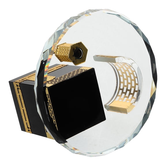 ETHZZLE Luxury Crystal Middle Eastern Decor with Kabaa Design for Eid Table Centerpiece