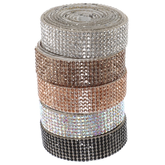 ETHZZLE Self-Adhesive Crystal Rhinestone Tape for Costume Decoration, Delicate Trim, and Home Craft Projects