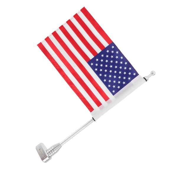 ETHZZLE Cycling Cargo Rack Flagpole Plated Silver with Stylish Look and Reliable Mounting for Bikes