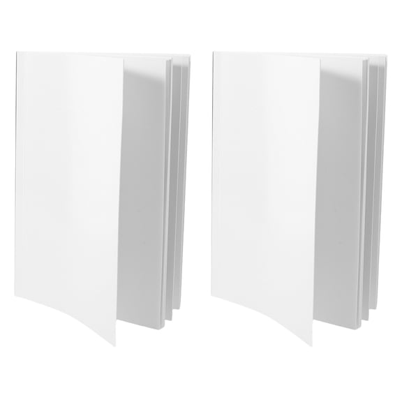ETHZZLE DIY Sublimation Notebook, White, Double Sided Blank Pages, Smooth Paper for Writing, 2Pcs