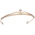 thumbnail image 1 of ETHZZLE Girl Tiara Bridal Tiara Rhinestone Crown Golden Zinc Alloy 1Set, 1 of 8