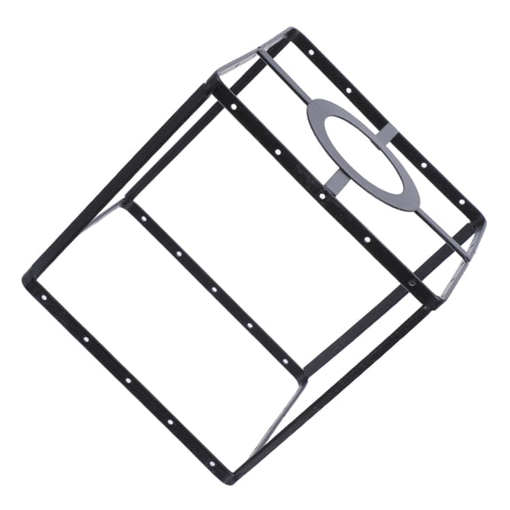 ETHZZLE Rustic Black Metal Cage Lamp Shade Frame for Pendant and Ceiling Lights